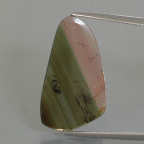 9.45 ct Multicolor Tourmaline Gemstone, Tourmaline Gem in Sliced Crystal Shape for Sale.