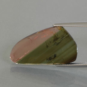 9.45 ct Multicolor Tourmaline Stone, Natural Tourmaline in Sliced Crystal Shape for Sale