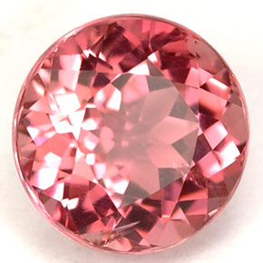 1.82 ct Pink Tourmaline Stone, Natural Tourmaline in Round Facet Shape for Sale