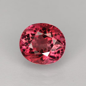 2.43 ct Pink Tourmaline Gemstone, Tourmaline Gem in Oval Facet Shape for Sale.