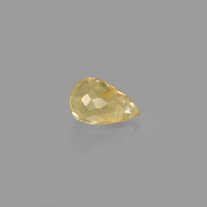 1.00 ct Yellow Tourmaline Stone, Natural Tourmaline in Briolette with Hole Shape for Sale