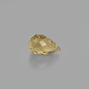 0.94 ct Yellow Tourmaline Stone, Natural Tourmaline in Briolette with Hole Shape for Sale