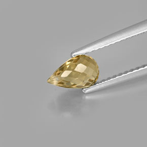 Tourmaline Gemstone in 7.3 x 4.5 mm Size for Sale, Tourmaline Stone in Greenish Golden Color