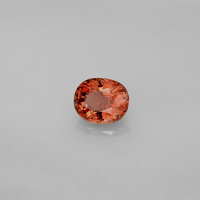 0.87 ct Orange Tourmaline Stone, Natural Tourmaline in Oval Facet Shape for Sale
