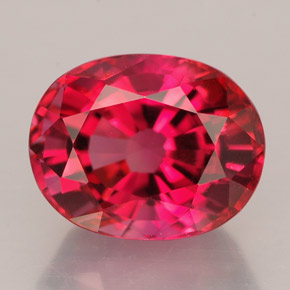 3.15 ct Red Tourmaline Gemstone, Tourmaline Gem in Oval Facet Shape for Sale.