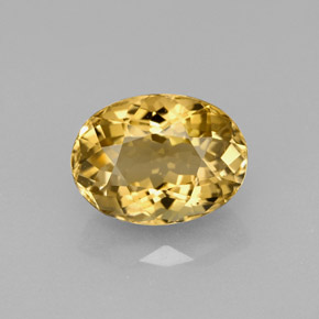 2.83 ct Yellow Tourmaline Gemstone, Tourmaline Gem in Oval Facet Shape for Sale.