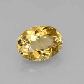 2.83 ct Yellow Tourmaline Stone, Natural Tourmaline in Oval Facet Shape for Sale