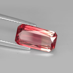 3.09 ct Bi-color Tourmaline Stone, Natural Tourmaline in Octagon / Scissor Cut Shape for Sale