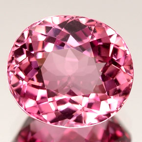 3.32 ct Pink Tourmaline Gemstone, Tourmaline Gem in Oval Facet Shape for Sale.