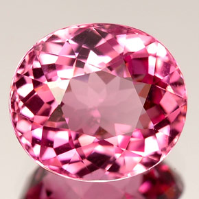 3.32 ct Pink Tourmaline Stone, Natural Tourmaline in Oval Facet Shape for Sale