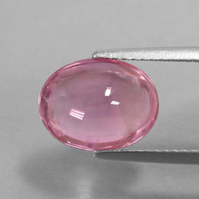 3.35 ct Pink Tourmaline Gemstone, Tourmaline Gem in Oval Cabochon Shape for Sale.