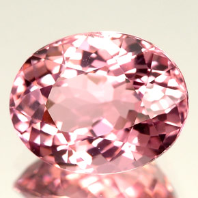 3.85 ct Pink Tourmaline Stone, Natural Tourmaline in Oval Facet Shape for Sale