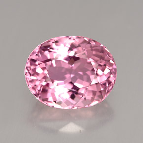 3.57 ct Pink Tourmaline Gemstone, Tourmaline Gem in Oval Facet Shape for Sale.