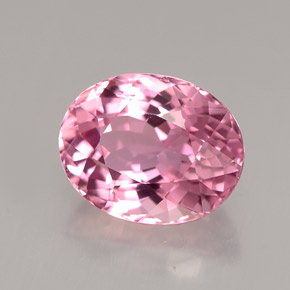 3.57 ct Pink Tourmaline Stone, Natural Tourmaline in Oval Facet Shape for Sale