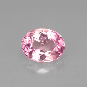 2.65 ct Pink Tourmaline Gemstone, Tourmaline Gem in Oval Facet Shape for Sale.