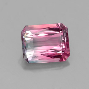 1.71 ct Multicolor Tourmaline Gemstone, Tourmaline Gem in Octagon / Scissor Cut Shape for Sale.