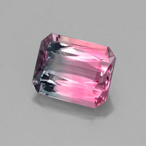 1.71 ct Multicolor Tourmaline Stone, Natural Tourmaline in Octagon / Scissor Cut Shape for Sale