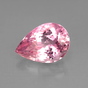 2.90 ct Pink Tourmaline Stone, Natural Tourmaline in Pear Facet Shape for Sale