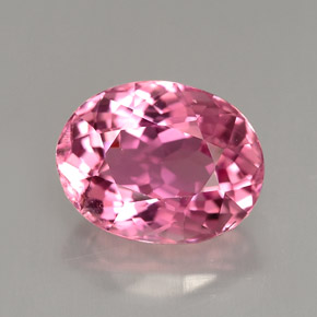 2.37 ct Pink Tourmaline Stone, Natural Tourmaline in Oval Facet Shape for Sale