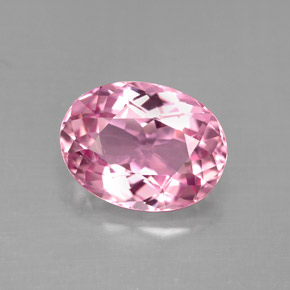 3.18 ct Pink Tourmaline Gemstone, Tourmaline Gem in Oval Facet Shape for Sale.