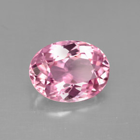 3.18 ct Pink Tourmaline Stone, Natural Tourmaline in Oval Facet Shape for Sale