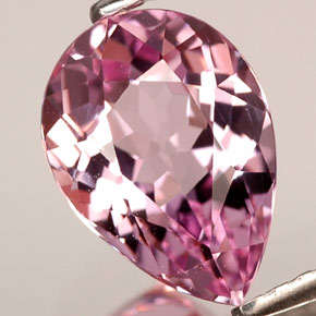 1.85 ct Pink Tourmaline Stone, Natural Tourmaline in Pear Facet Shape for Sale
