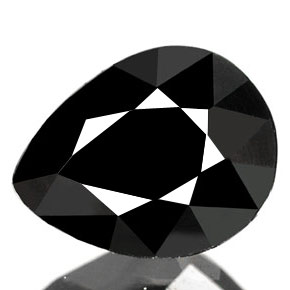 0.83 ct Black Tourmaline Gemstone, Tourmaline Gem in Pear Facet Shape for Sale.