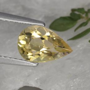 1.4ct Pear Facet Greenish Yellow Tourmaline Gem for sale 1.4ct Pear Facet Greenish Yellow Tourmaline Gem (ID: 218681)