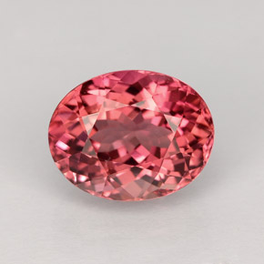 3.09 ct Pink Tourmaline Gemstone, Tourmaline Gem in Oval Facet Shape for Sale.