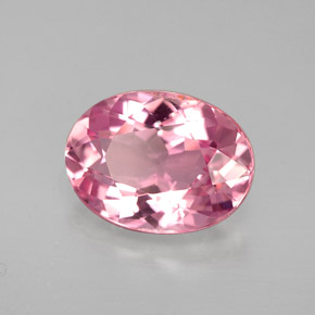 2.60 ct Pink Tourmaline Stone, Natural Tourmaline in Oval Facet Shape for Sale