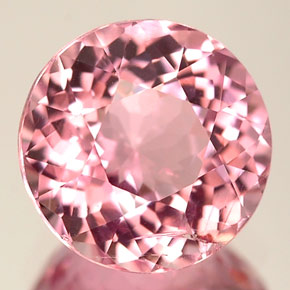 2.02 ct Pink Tourmaline Gemstone, Tourmaline Gem in Round Facet Shape for Sale.