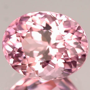 2.55 ct Pink Tourmaline Stone, Natural Tourmaline in Oval Facet Shape for Sale