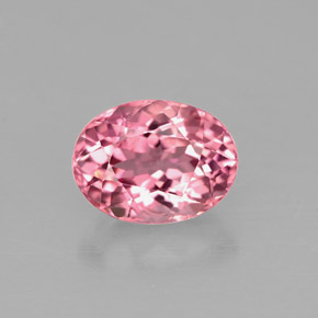 1.67 ct Pink Tourmaline Gemstone, Tourmaline Gem in Oval Facet Shape for Sale.