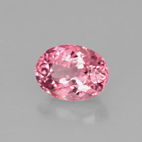 1.67 ct Pink Tourmaline Stone, Natural Tourmaline in Oval Facet Shape for Sale