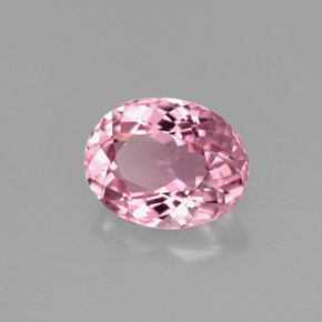 1.62 ct Pink Tourmaline Stone, Natural Tourmaline in Oval Facet Shape for Sale
