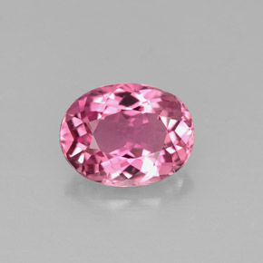 1.55 ct Pink Tourmaline Gemstone, Tourmaline Gem in Oval Facet Shape for Sale.