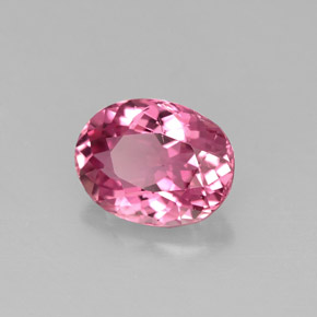 1.55 ct Pink Tourmaline Stone, Natural Tourmaline in Oval Facet Shape for Sale