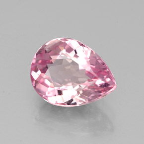 1.77 ct Pink Tourmaline Stone, Natural Tourmaline in Pear Facet Shape for Sale