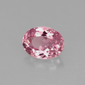 1.42 ct Pink Tourmaline Stone, Natural Tourmaline in Oval Facet Shape for Sale