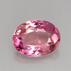 3.15 ct Pink Tourmaline Gemstone, Tourmaline Gem in Oval Facet Shape for Sale.