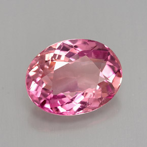 3.15 ct Pink Tourmaline Stone, Natural Tourmaline in Oval Facet Shape for Sale