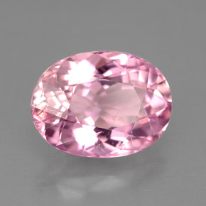 3.95 ct Pink Tourmaline Stone, Natural Tourmaline in Oval Facet Shape for Sale