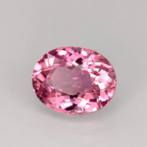 2.24 ct Pink Tourmaline Stone, Natural Tourmaline in Oval Facet Shape for Sale