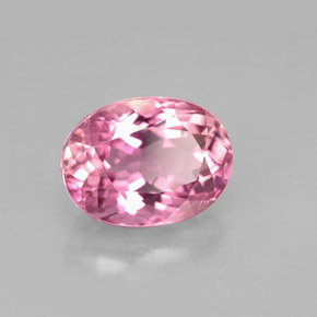 3.41 ct Pink Tourmaline Stone, Natural Tourmaline in Oval Facet Shape for Sale