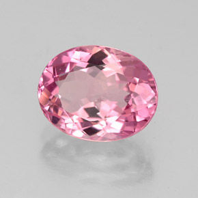 3.25 ct Pink Tourmaline Stone, Natural Tourmaline in Oval Facet Shape for Sale