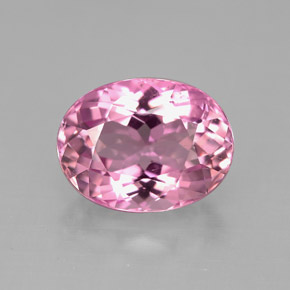 3.61 ct Pink Tourmaline Gemstone, Tourmaline Gem in Oval Facet Shape for Sale.