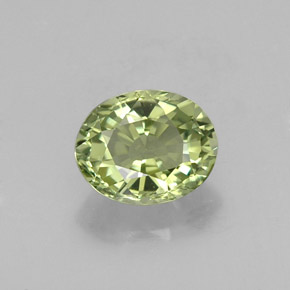 1.18 ct Green Tourmaline Gemstone, Tourmaline Gem in Oval Facet Shape for Sale.