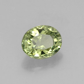 1.18 ct Green Tourmaline Stone, Natural Tourmaline in Oval Facet Shape for Sale