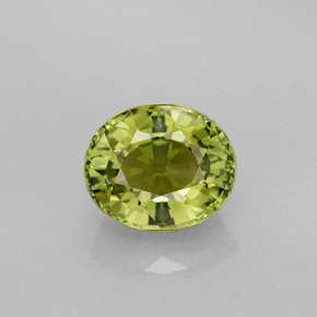 1.40 ct Green Tourmaline Gemstone, Tourmaline Gem in Oval Facet Shape for Sale.