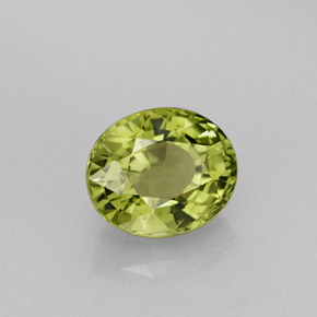 1.40 ct Green Tourmaline Stone, Natural Tourmaline in Oval Facet Shape for Sale